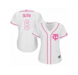 Women's Majestic Minnesota Twins #6 Tony Oliva Authentic White Fashion Cool Base MLB Jersey