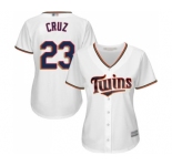 Women's Minnesota Twins #23 Nelson Cruz Authentic White Home Cool Base Baseball Jersey
