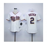 women mlb jerseys minnesota twins #2 dozier white[dozier]