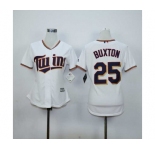 women mlb jerseys minnesota twins #25 buxton white[buxton]