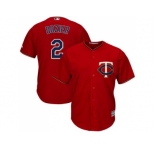 Youth Minnesota Twins #2 Brian Dozier Red Cool Base Stitched MLB Jersey