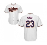 Youth Minnesota Twins #23 Nelson Cruz Authentic White Home Cool Base Baseball Jersey