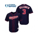 Youth Minnesota Twins #3 Harmon Killebrew Navy blue Cool Base Stitched MLB Jersey