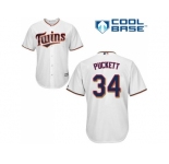 Youth Minnesota Twins #34 Kirby Puckett White Cool Base StitchedMLB Jersey