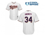 Youth Minnesota Twins #34 Kirby Puckett White Cool Base StitchedMLB Jersey