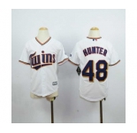 youth mlb jerseys minnesota twins #48 hunter white[hunter]