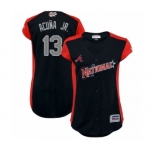 Women's Atlanta Braves #13 Ronald Acuna Jr. Authentic Navy Blue National League 2019 Baseball All-Star Jersey