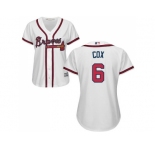 Women's Atlanta Braves #6 Bobby Cox White Home Stitched MLB Jersey