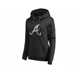 Women's Atlanta Braves Platinum Collection Pullover Hoodie Black