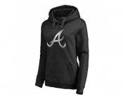 Women's Atlanta Braves Platinum Collection Pullover Hoodie Black