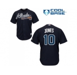 Youth Atlanta Braves #10 Chipper Jones Navy Blue Cool Base Stitched MLB Jersey