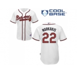 Youth Atlanta Braves #22 Nick Markakis White Cool Base Stitched MLB Jersey