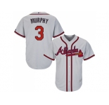 Youth Atlanta Braves #3 Dale Murphy Grey Cool Base Stitched MLB Jersey
