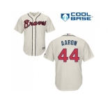 Youth Atlanta Braves #44 Hank Aaron Cream Cool Base Stitched MLB Jersey