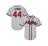 Youth Atlanta Braves #44 Hank Aaron Grey Cool Base Stitched MLB Jersey