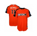 Youth Majestic Atlanta Braves #11 Ender Inciarte Replica Orange National League 2017 MLB All-Star MLB Jersey