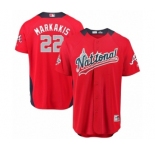 Youth Majestic Atlanta Braves #22 Nick Markakis Game Red National League 2018 MLB All-Star MLB Jersey