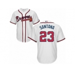 Youth Majestic Atlanta Braves #23 Danny Santana Replica White Home Cool Base MLB Jersey