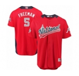 Youth Majestic Atlanta Braves #5 Freddie Freeman Game Red National League 2018 MLB All-Star MLB Jersey