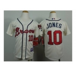 youth mlb jerseys atlanta braves #10 jones cream[2014 new]