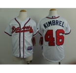 youth mlb jerseys atlanta braves #46 kimbrel whtie