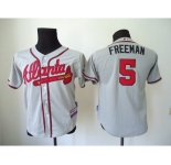 youth mlb jerseys atlanta braves #5 freeman grey