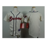 youth mlb jerseys atlanta braves blank cream