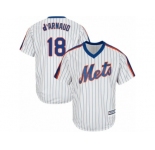Youth Majestic New York Mets #18 Travis d'Arnaud Authentic White Alternate Cool Base MLB Jersey