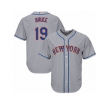 Youth Majestic New York Mets #19 Jay Bruce Authentic Grey Road Cool Base MLB Jersey