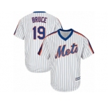 Youth Majestic New York Mets #19 Jay Bruce Replica White Alternate Cool Base MLB Jersey