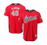 Youth Majestic New York Mets #48 Jacob deGrom Game Red National League 2018 MLB All-Star MLB Jersey