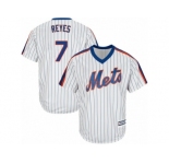 Youth Majestic New York Mets #7 Jose Reyes Replica White Alternate Cool Base MLB Jersey