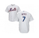 Youth Majestic New York Mets #7 Jose Reyes Replica White Home Cool Base MLB Jersey