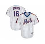 Youth New York Mets #16 Dwight Gooden White(Blue Strip) Alternate Cool Base Stitched MLB Jersey