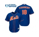 Youth New York Mets #18 Darryl Strawberry Blue Cool Base Stitched MLB Jersey