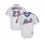Youth New York Mets #23 Adrian Gonzalez White(Blue Strip) Alternate Cool Base Stitched MLB Jersey