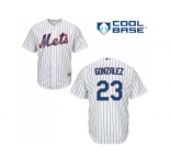 Youth New York Mets #23 Adrian Gonzalez White(Blue Strip) Cool Base Stitched MLB Jersey