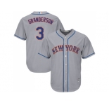 Youth New York Mets #3 Curtis Granderson Grey Cool Base Stitched MLB Jersey