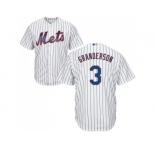 Youth New York Mets #3 Curtis Granderson White(Blue Strip) Cool Base Stitched MLB Jersey