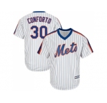 Youth New York Mets #30 Michael Conforto White(Blue Strip) Alternate Cool Base Stitched MLB Jerse