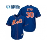 Youth New York Mets #30 Nolan Ryan Blue Cool Base Stitched MLB Jersey