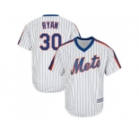 Youth New York Mets #30 Nolan Ryan White(Blue Strip) Alternate Cool Base Stitched MLB Jersey