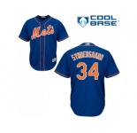 Youth New York Mets #34 Noah Syndergaard Blue Cool Base Stitched MLB Jersey