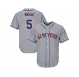 Youth New York Mets #5 David Wright Grey Cool Base Stitched MLB Jersey