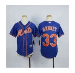 youth mlb jerseys new york mets #33 harvey blue[number orange]