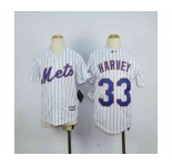 youth mlb jerseys new york mets #33 harvey white(blue stripe)