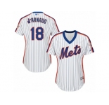 Women's Majestic New York Mets #18 Travis d'Arnaud Replica White Alternate Cool Base MLB Jersey