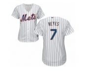 Women's Majestic New York Mets #7 Jose Reyes Authentic White Home Cool Base MLB Jersey