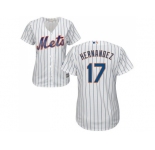 Women's New York Mets #17 Keith Hernandez White(Blue Strip) Home Stitched MLB Jersey