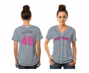 Women's New York Mets #48 Jacob deGrom Gray Road 2016 Mother's Day Cool Base Jersey
